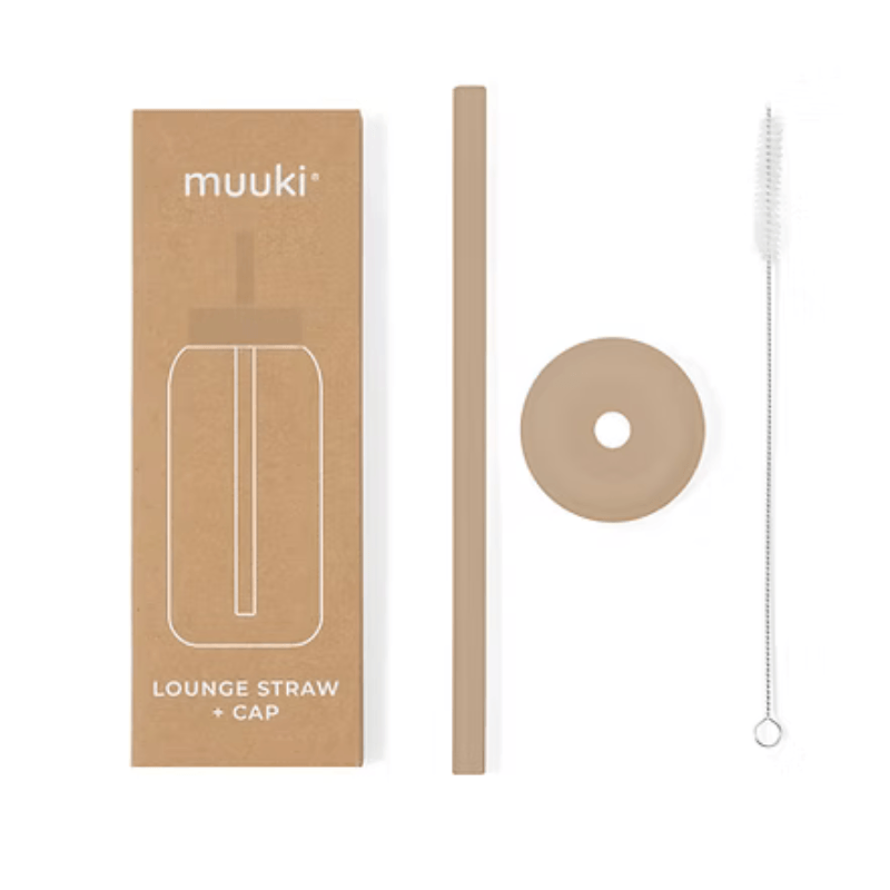 Silikonowa nasadka ze słomką do butelki Daily Bottle Muuki - Milk Coffee / Muuki
