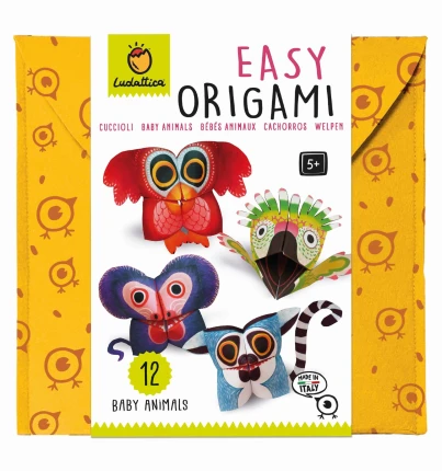 EASY ORIGAMI - zestaw kreatywny - DZIECI ZWIERZĄT / Ludattica