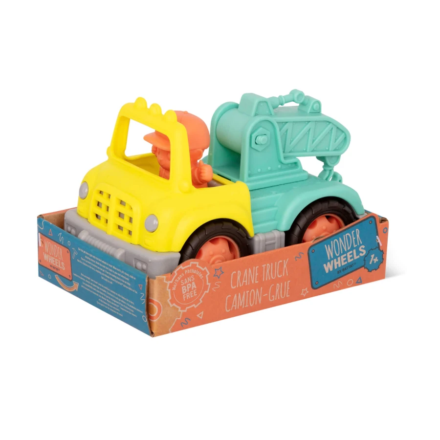 CIĘŻARÓWKA-DŹWIG z kierowcą - Little CRANE TRUCK, Wonder Wheels / Battat