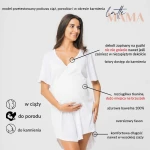 Koszula nocna do porodu GOODNIGHT KISS - biała / Latte Mama