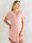 Koszula nocna do porodu GOODNIGHT KISS - różowa / Latte Mama