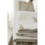 4-pak pieluszek muślinowych z bawełny organicznej 35x35 - teddy / My Memi