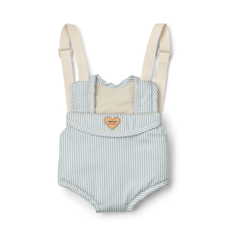 Nosidełko dla lalek Eleanor - Y/D stripe Beach blue, creme de la creme / Liewood