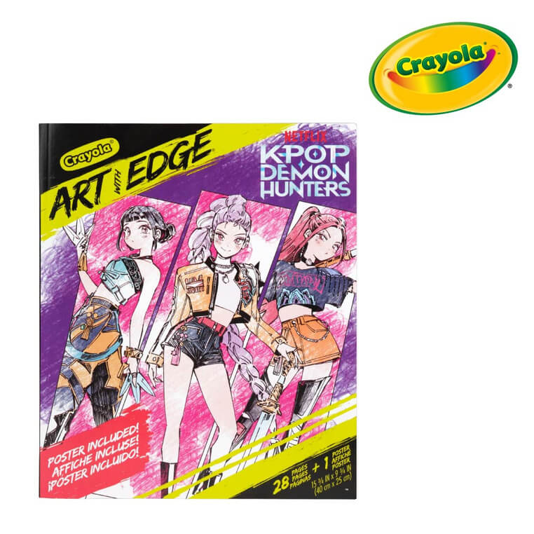 Kolorowanka dla dzieci z plakatem KPop Demon Hunters 6+ / Crayola