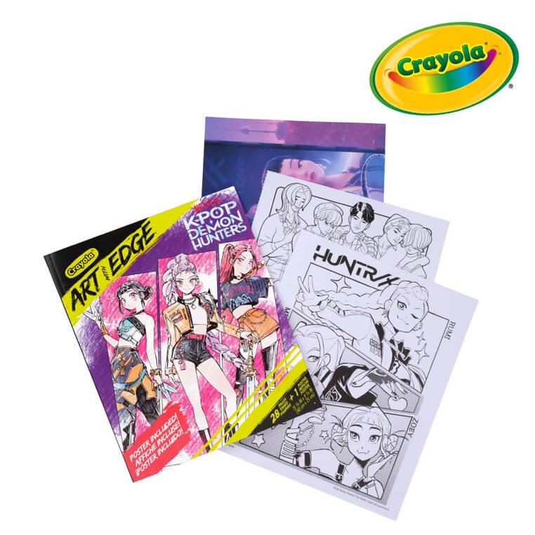 Kolorowanka dla dzieci z plakatem KPop Demon Hunters 6+ / Crayola