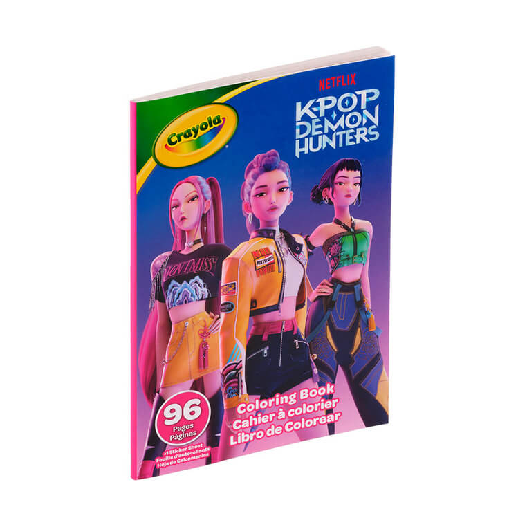 Kolorowanka dla dzieci z naklejkami KPop Demon Hunters 6+ / Crayola