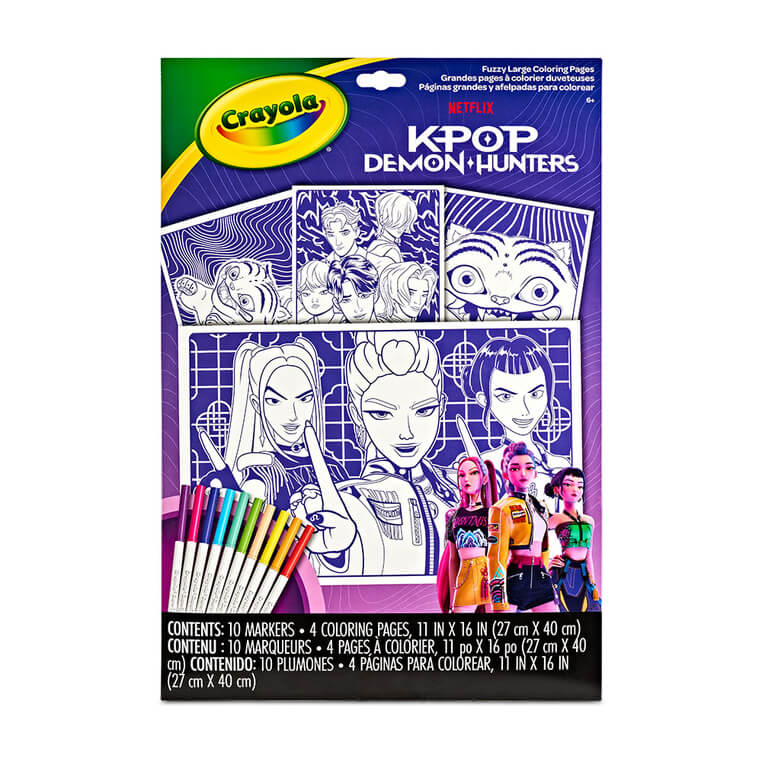 Zamszowa kolorowanka dla dzieci z flamastrami Super Tips KPop Demon Hunters 6+ / Crayola