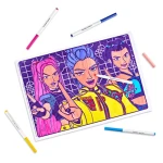Zamszowa kolorowanka dla dzieci z flamastrami Super Tips KPop Demon Hunters 6+ / Crayola
