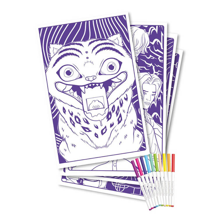 Zamszowa kolorowanka dla dzieci z flamastrami Super Tips KPop Demon Hunters 6+ / Crayola