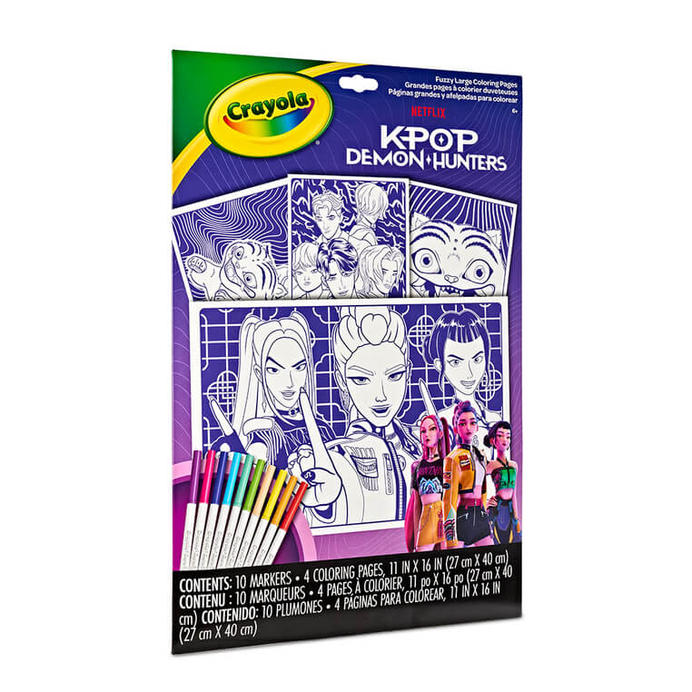 Zamszowa kolorowanka dla dzieci z flamastrami Super Tips KPop Demon Hunters 6+ / Crayola