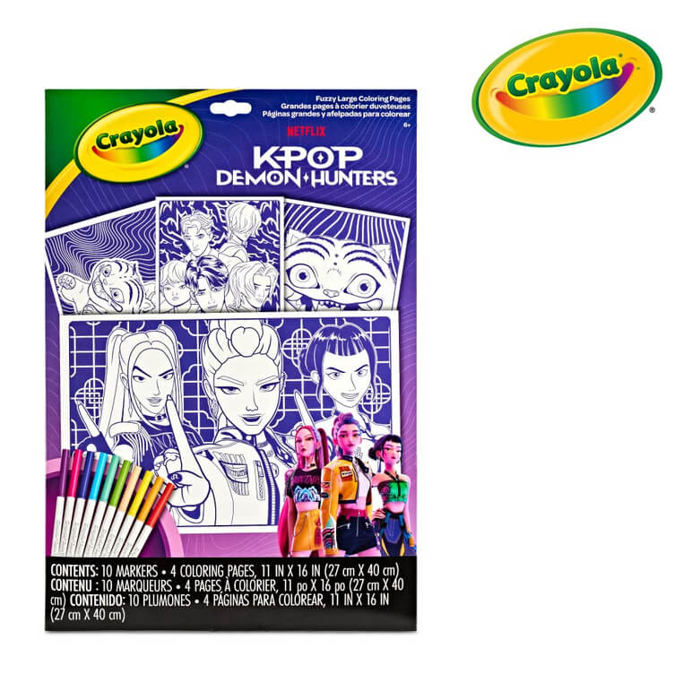 Zamszowa kolorowanka dla dzieci z flamastrami Super Tips KPop Demon Hunters 6+ / Crayola