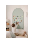 Magnetyczna tablica samoprzylepna MagneKids Arch 95×60cm - Sage Green / Family Nation