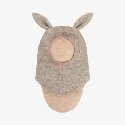 Kominiarka z uszkami królika - Camel Melange / HUTTEliHUT