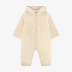 Kombinezon 100% wełny merino Teddy z podszewką - Cement / HUTTEliHUT
