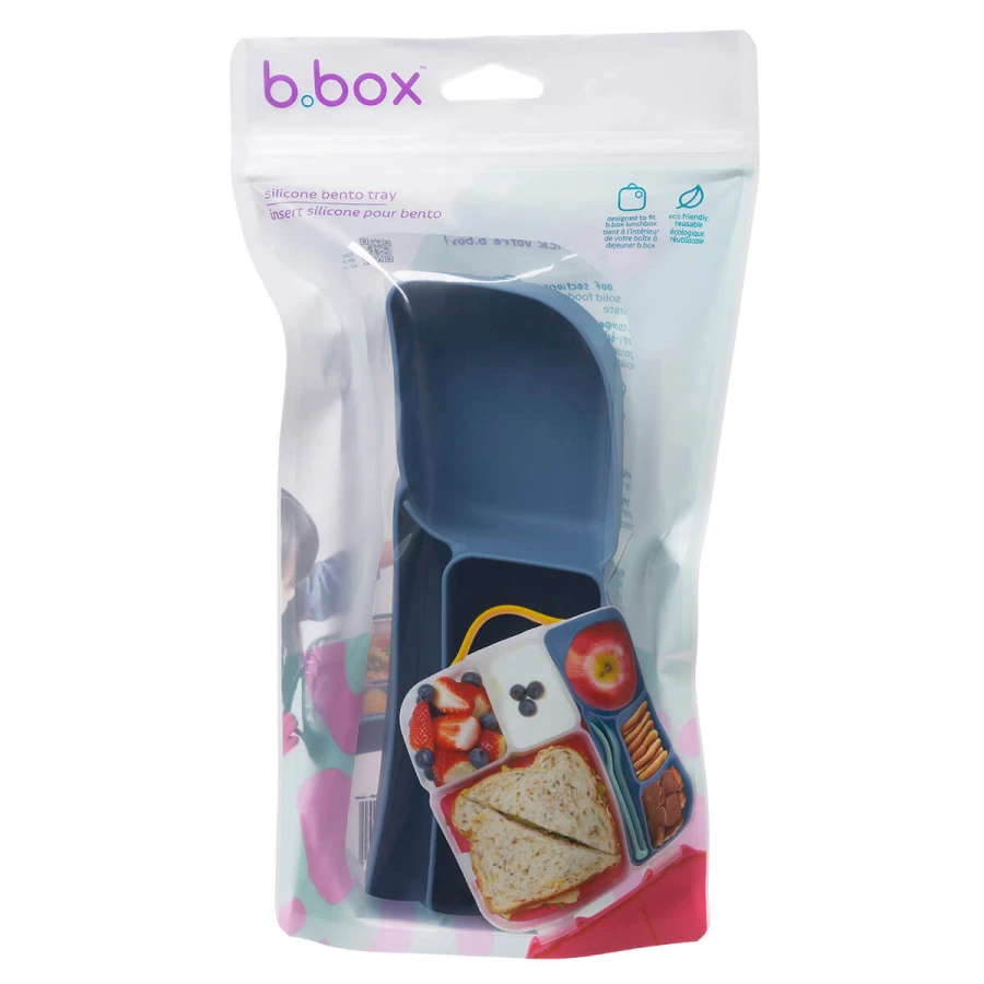 Silikonowy wkład do lunchboxa z przegrodą na sztućce, Ocean / b.box