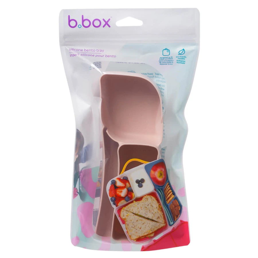 Silikonowy wkład do lunchboxa z przegrodą na sztućce, Berry / b.box