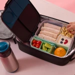 Silikonowy wkład do lunchboxa z przegrodą na sztućce, Forest / b.box