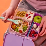 Silikonowy wkład do lunchboxa z przegrodą na sztućce, Forest / b.box