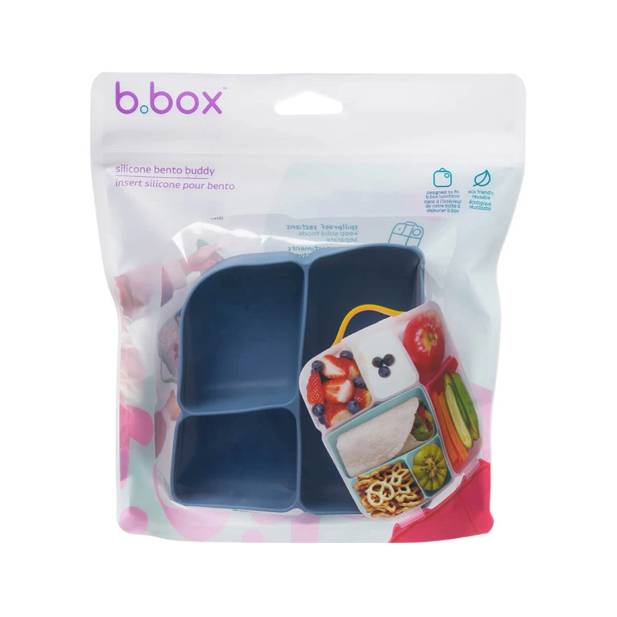 Silikonowy wkład do lunchboxa z dodatkowymi przegródkami, Ocean / b.box