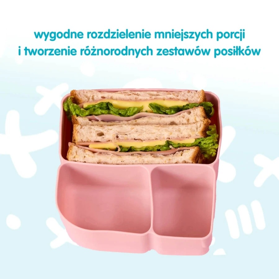 Silikonowy wkład do lunchboxa z dodatkowymi przegródkami, Berry / b.box