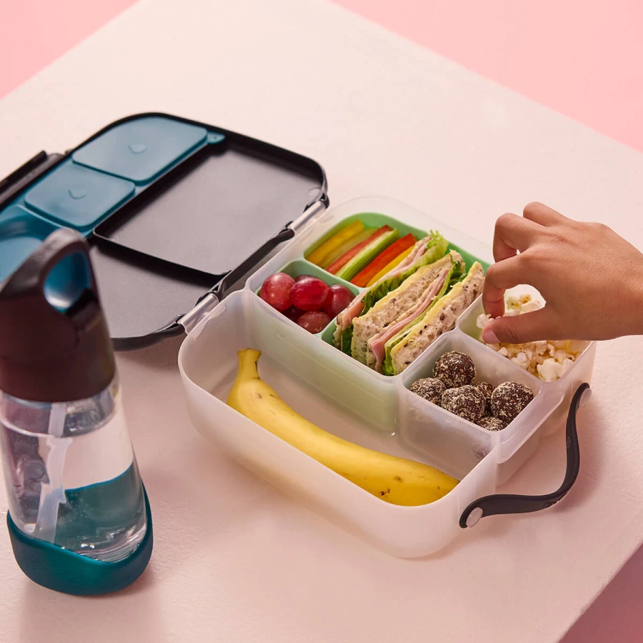 Silikonowy wkład do lunchboxa z dodatkowymi przegródkami, Forest / b.box