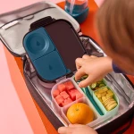 Silikonowy wkład do mini lunchboxa z przegrodą na sztućce, Forest / b.box