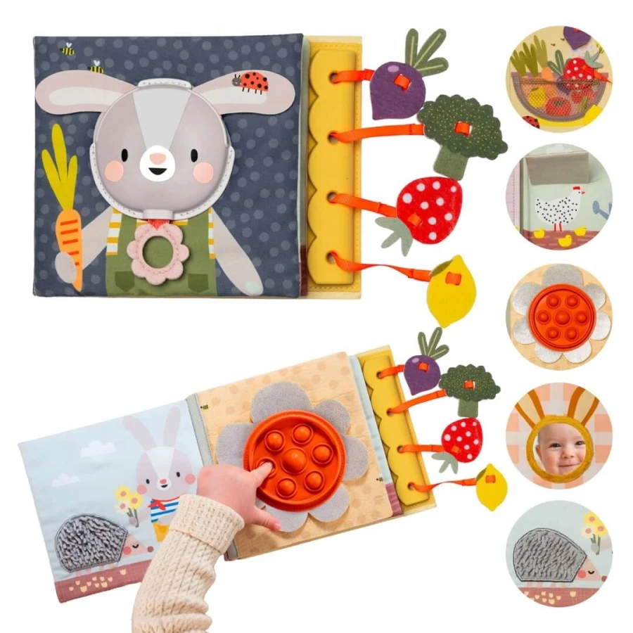 Interaktywna książeczka sensoryczna - Ogród, 6m+ / Taf Toys
