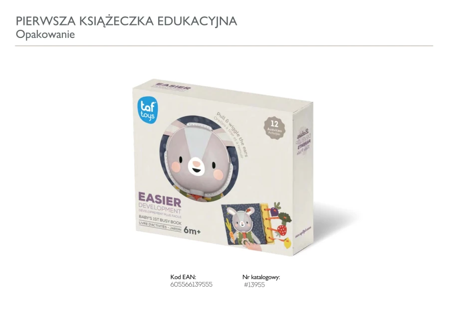 Interaktywna książeczka sensoryczna - Ogród, 6m+ / Taf Toys
