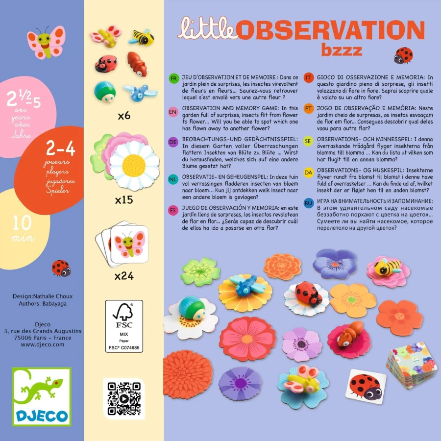 Gra planszowa LITTLE OBSERVATION Bzzz / Djeco