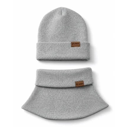 Bawełniany set - czapka i komin GREY / Patulove