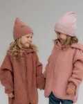 Bawełniany set - czapka i komin POWDER PINK / Patulove