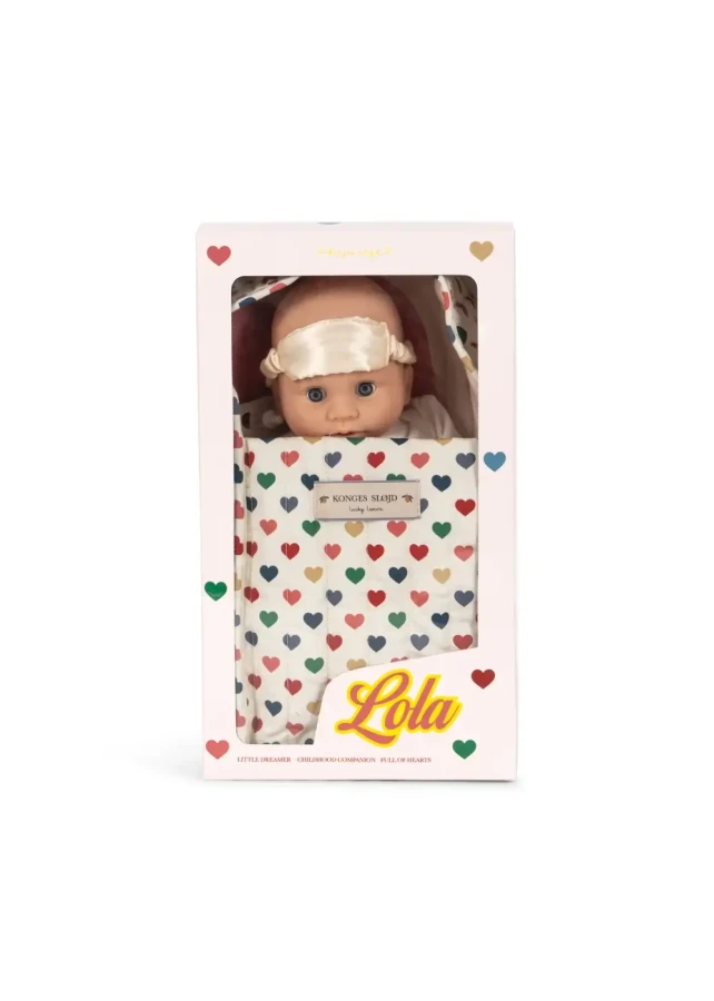 Lalka Lola z nosidełkiem - coeur coloré / Konges slojd