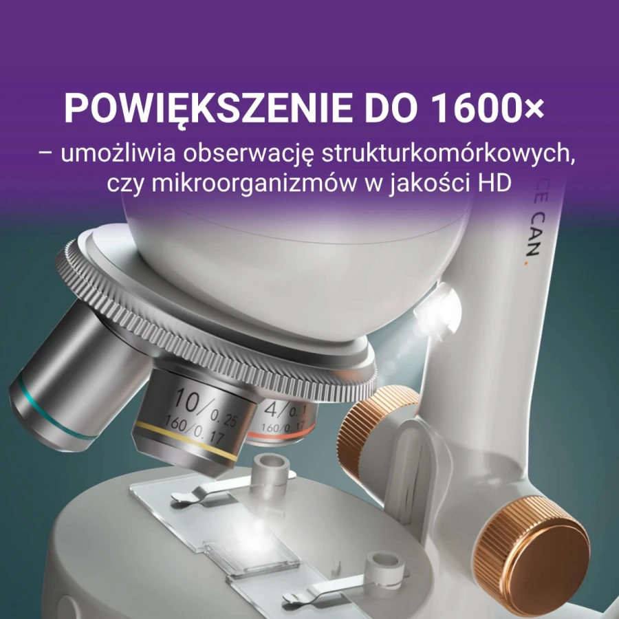 Mikroskop Młodego Badacza - Laboratorium 1600x, 8+ / Science Can