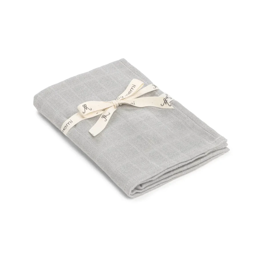 Bambusowa pieluszka muślinowa 60x65 - light grey / My Memi