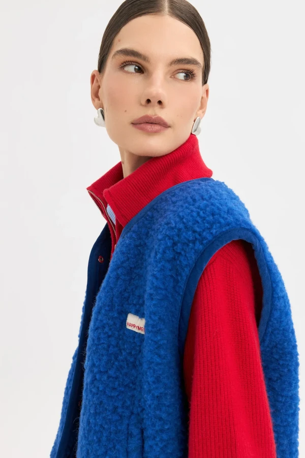 Kamizelka merino dla dorosłych - cobalt / Happymess