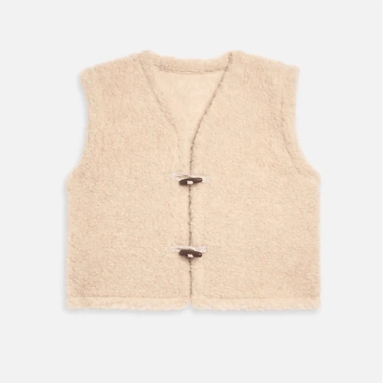 Kamizelka wełniana merino dla dorosłych - almond / Happymess