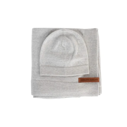 Zestaw merino Cozy - beżowo-szary / amori amori