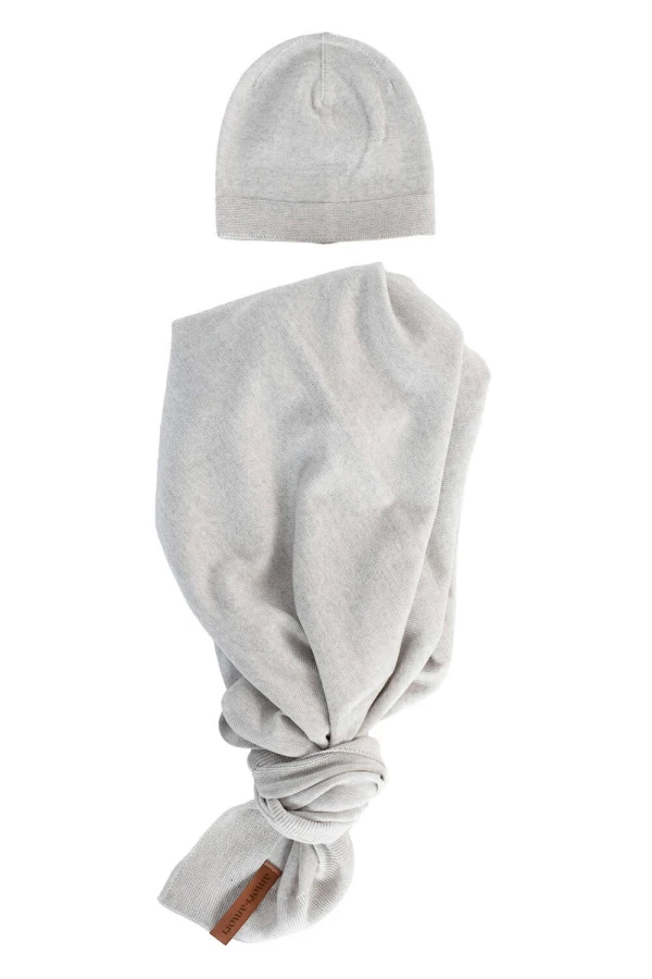 Zestaw merino Cozy - beżowo-szary / amori amori