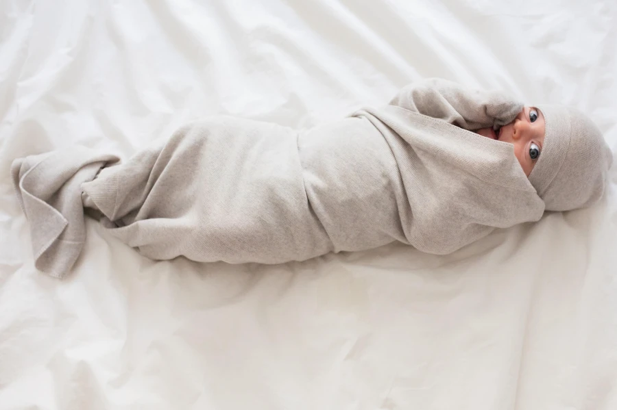 Zestaw merino Cozy - beżowo-szary / amori amori