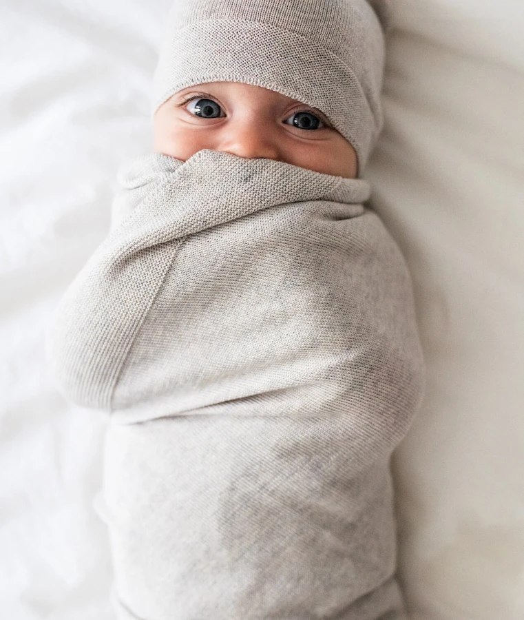 Zestaw merino Cozy - beżowo-szary / amori amori