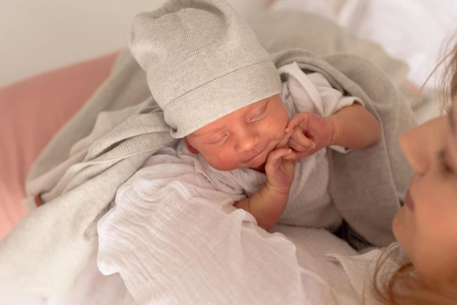 Zestaw merino Cozy - beżowo-szary / amori amori