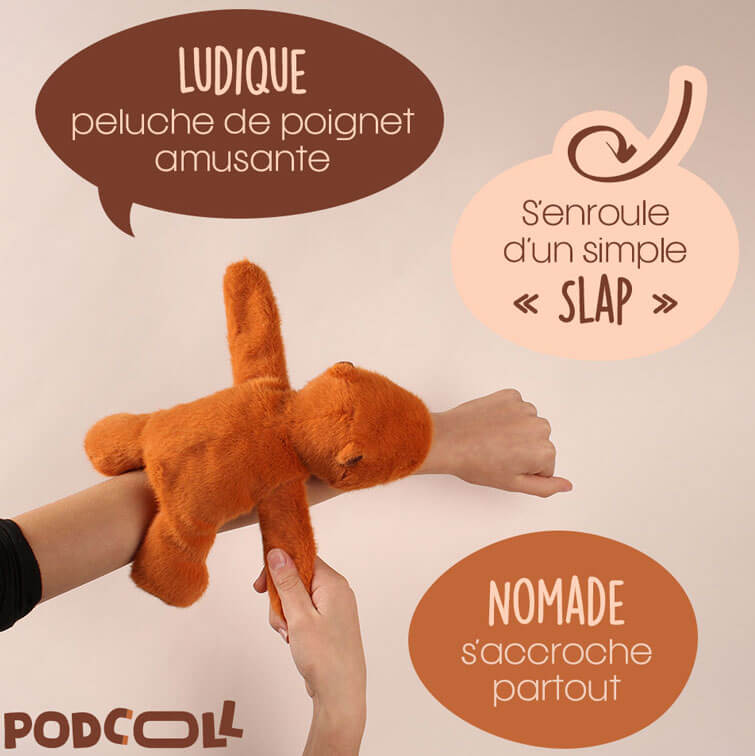 Pluszowa bransoletka Slap Kapibara Podcoll / Histoire d'Ours