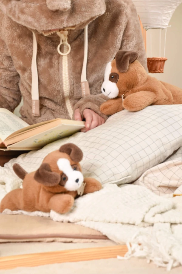 Pluszowy obciążeniowy pies brązowy Les P'tits Relax / Histoire d'Ours