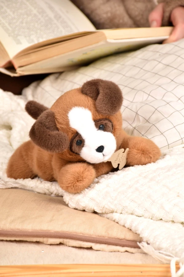 Pluszowy obciążeniowy pies brązowy Les P'tits Relax / Histoire d'Ours
