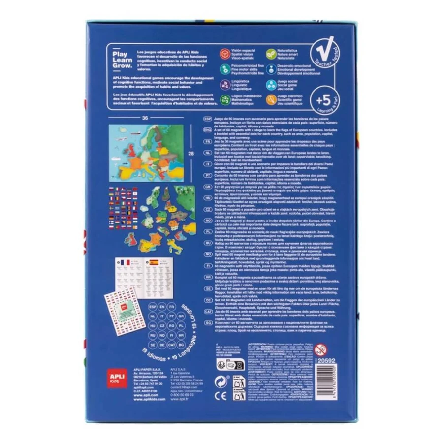 Magnetyczna układanka - Flagi Europy / Apli Kids