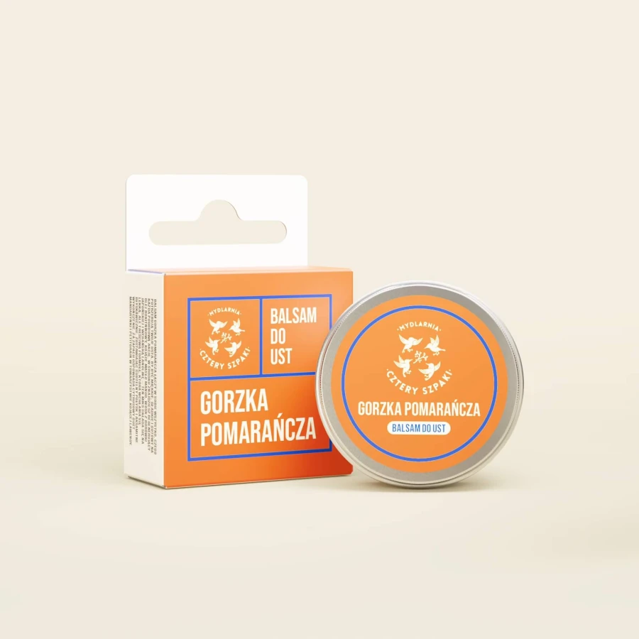 Gorzka Pomarańcza - balsam do ust, 15ml / Mydlarnia Cztery Szpaki
