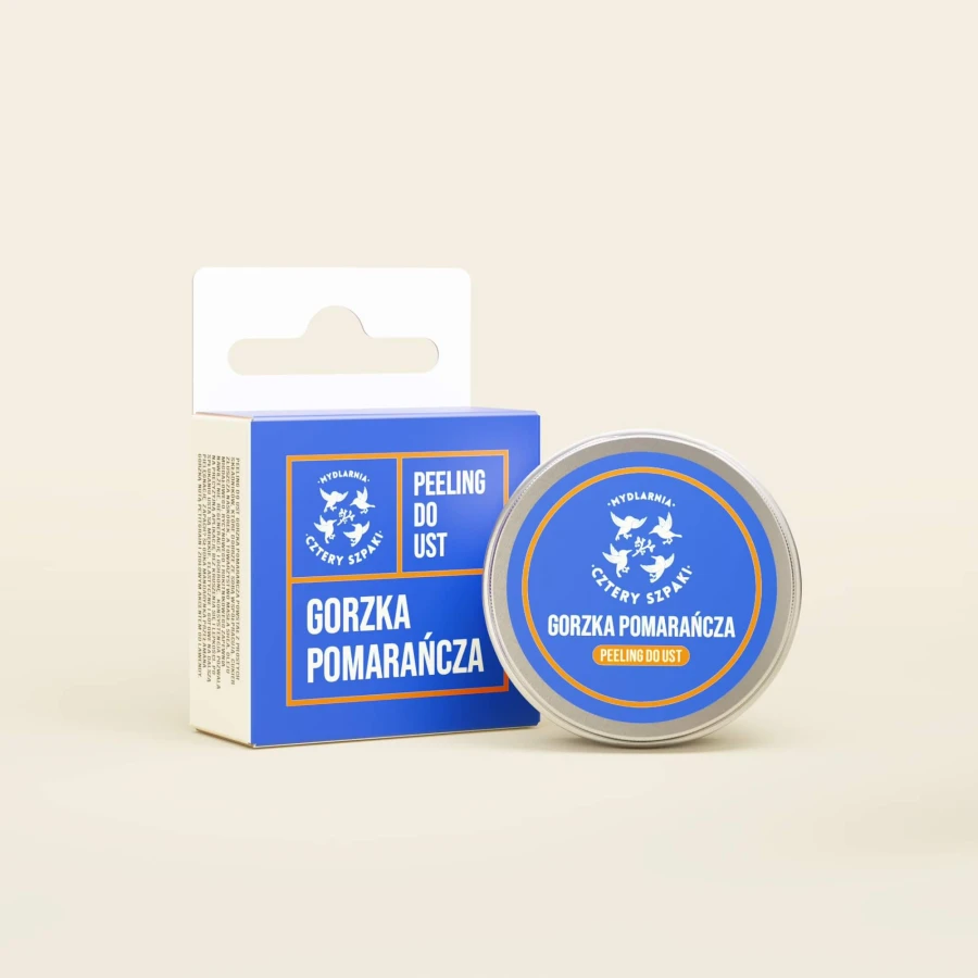 Gorzka Pomarańcza - peeling do ust, 15ml / Mydlarnia Cztery Szpaki