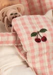 Zestaw z wózkiem i lalką Poppy - pink check / Konges slojd