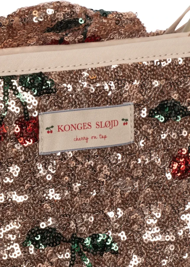 Wózek dla lalek z cekinami - cherry sequin / Konges slojd