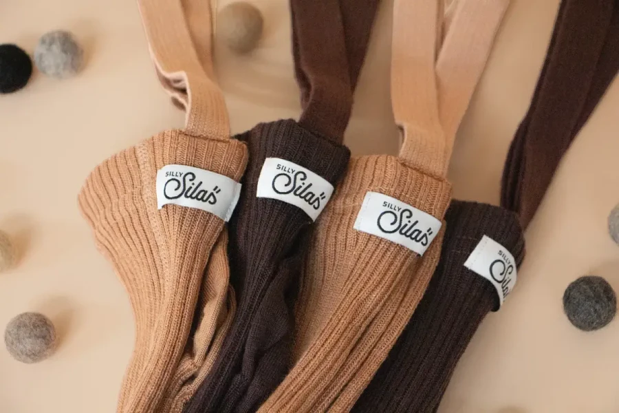Rajstopki wełniane ze stopkami Footed - Espresso Brown / Silly Silas